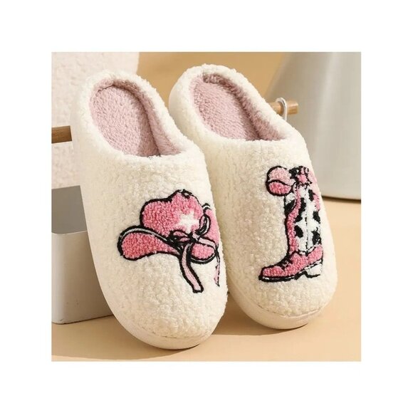 2/$30 NEW Cowboy Boot and Cowboy Hat Size 7 Slippers - Picture 6 of 7